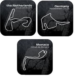 Formule 1 circuit onderzetters