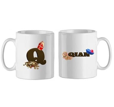 Sinterklaas mok met naam          www.fanmarkt.nl