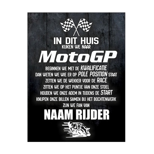 MOTOGP fan tekstbord