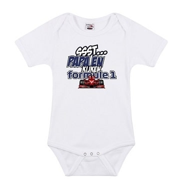 Formule 1 baby romper                  www.fanmarkt.nl