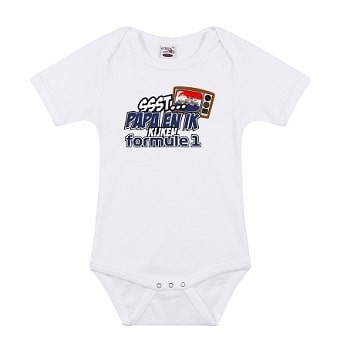 Baby romper Formule 1                            www.fanmarkt.nl    