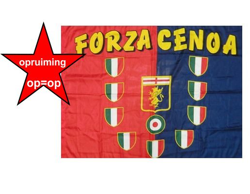 Genoa vlag                                          www.fanmarkt.nl