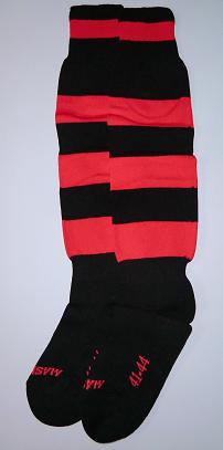 Voetbalkousen zwart/rood