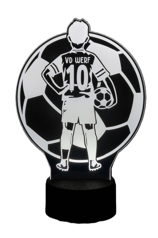 Voetbal nachtlamp (eigen naam)